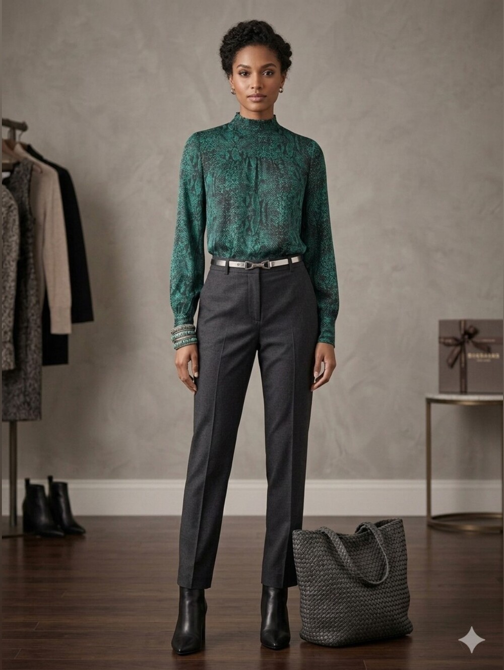 Who What Wear Snake Print Blouse